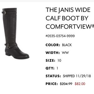 Black boots size 10w. Brand new